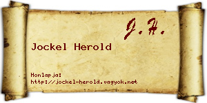 Jockel Herold névjegykártya